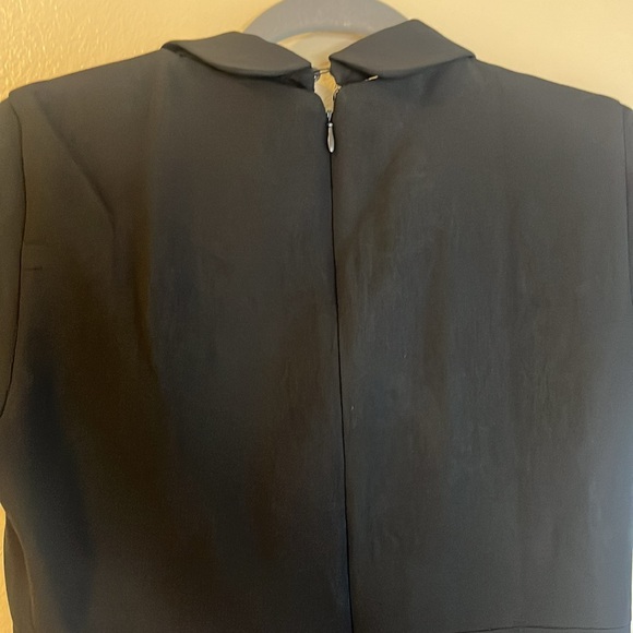 NWT Zara Bejeweled Detachable Collar Black Fitted Dress Large - Picture 9 of 9